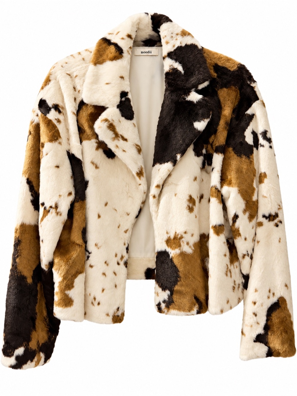 Needii Faux Fur Cow Print Jacket – Size Medium – New With Tags